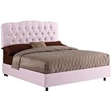 Lilac Shantung Tufted Bed (Twin)