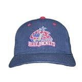 Vintage NHL Columbus Blue Jackets Snapback Hat Cap - Navy Blue
