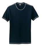 Hanes Beefy Tee - Contrast Stitch Tee Navy/Light Blue-M