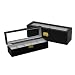Watch Box Storage Display Chest For 5 Watches Black Wood Finish See Thru Top Jewlery Gift Case