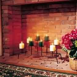 Candlesticks Black Wrought Iron, 25w x 11h x 13 1 2 d by The Renovators Supply