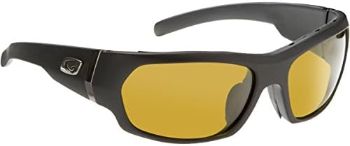 Guideline Eyegear Eclipse Sunglasses, Matte Black Frame, Sure Shot Amber Lens, Large