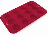 SiliconeZone 3659 12-Count Mini Tart Pan, Red