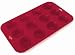 SiliconeZone 3659 12-Count Mini Tart Pan, Red