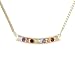 18k Yellow Gold Plated Sterling Silver Genuine Multi-Gemstone Bar Necklace, 18