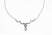 9ct White Gold Diamond and Blue Topaz Ladies Necklace