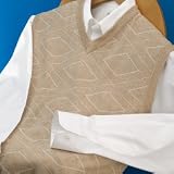 Cotton Geometric Argyle Vest