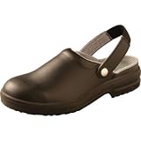 Lites Unisex Safety Clog / Slip On Black - Size: Euro - 42 / UK - 8 - great for everyday use in a commercial kitchen