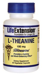 Life Extension L-Theanine Vegetarian Capsules, 100 mg, 60 Count