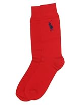Ralph Lauren Mens Dress Socks Big Pony Red