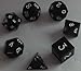 Metal Dice Polyhedral Set of 7 die (7) Black