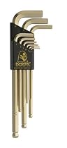 Bondhus 38099 GoldGuard Ballpoint L-Wrench Set - 9 Pc. Metric