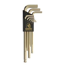 Bondhus 38099 GoldGuard Ballpoint L-Wrench Set - 9 Pc. Metric