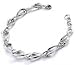 Twisted Figure 8 Link Bracelet with 5 Diamonds by Hot Diamonds Sterling Silver