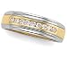 14K Two Tone Gold Diamond Duo Ring