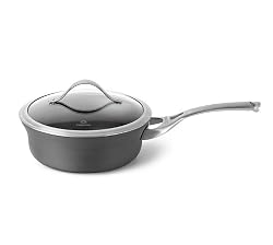 Calphalon JR8782-2P Contemporary Nonstick 2-1/2-Quart Shallow Saucepan with Lid