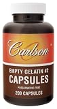 Carlson Laboratories - Empty Gelatin #2 Capsules, 200 capsules