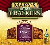 Crackers, Onion, Wheat Free, Gluten Free, Organic, 6.5 oz.