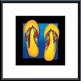 Hawaii Thongs, Art Poster by Naylor Mary, with Metal Frame, poster size: 12