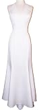 Bridal Satin Beaded Halter Gown Wedding Dress