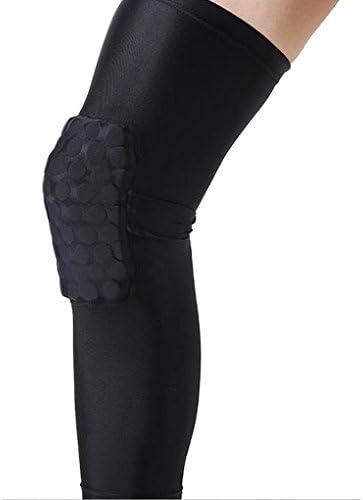 Leg& knee Guard Sleeve Crashproof Antislip Basketball Leg Knee Long Sleeve Protector Gear Honeycomb Pad