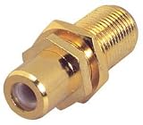 Gold RCA Female To F Female w/Nut