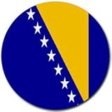 Bosnia and Herzegovina Flag Round Mouse Pad