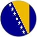 Bosnia and Herzegovina Flag Round Mouse Pad