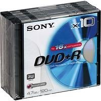 Sony DPR 120 - 10 x DVD+R - 4.7 GB 16x - Jewel Case - Storage Media