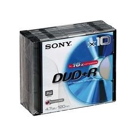 Sony DPR 120 - 10 x DVD+R - 4.7 GB 16x - Jewel Case - Storage Media