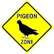 PIGEON ZONE bird pet carrier homing sign