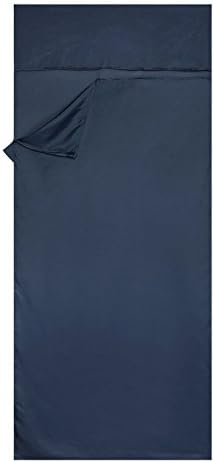 Emins Outdoor Sleeping Bag Liner Single Compact Natural Silk Sleepsack Rectangle Sheet Liner, 83*35IN, Grey