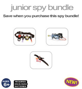Childrens Toyshop  Toys : Junior Spy Toy Bundle: Micro Spy Kit X-4, Night Goggles and Ultimate Spy Watch - Spy Gear - Wild Planet Spy Toys for Kids