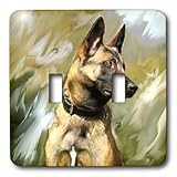 Dogs Belgian Malinois - Belgian Malinois - Light Switch Covers - double toggle switch