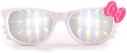 Diffraction Glasses - High Quality Effect - Rave Accessories - Hello Kitty White