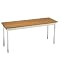 Utility Table with Chrome Legs - Oak/ Putty (60")