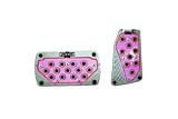 OTTO Racing Glow At Night Silver Rim Light-Red Inner Plates 2pc Automatic Racing Pedals