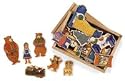 Wooden Refridgerator Magnets - Goldilocks Theme