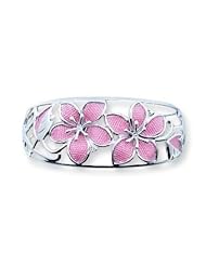Denim Flowers & Diamond Bangle