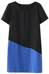 Colorblocking Polyester Mini Dress 