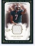 2008 Upper Deck / UD Masterpieces Captured on Canvas Jerseys #CC7 Chad Henne - Miami Dolphins (Piece of Authentic Game Worn Jersey)(Football Cards)