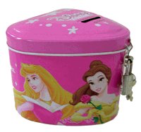 Disney Princess Toy Bank with Lock : Blue Hear Shape