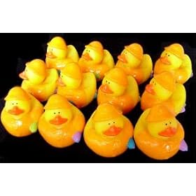 One Dozen (12) Baby Shower Rubber Duck Party Favors