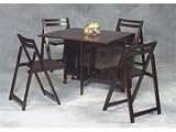 Review Linon  / Linon Wenge Space Saver Dining Set 58x36x29-in.