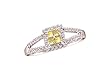 Beautiful 1/3ctw Real Diamond Lady's Ring With Canary and White Diamonds