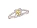 Beautiful 1/3ctw Real Diamond Lady's Ring With Canary and White Diamonds