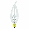 Feit Electric 60CFC/15-130 60-Watt Flame Tip Bulb with Candelabra Base, Clear, 15 Pack