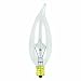 Feit Electric 60CFC/15-130 60-Watt Flame Tip Bulb with Candelabra Base, Clear, 15 Pack