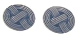 1 Oval Cabinet Drawer Pull Antiqued Brass Knobs Braid - Singles