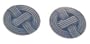 1 Oval Cabinet Drawer Pull Antiqued Brass Knobs Braid - Singles